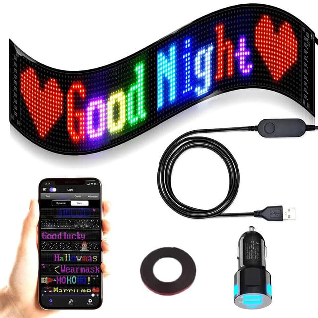 (2024 Per Promotionš„- SAVE 50% OFF) Custom Bluetooth LED Car Sign