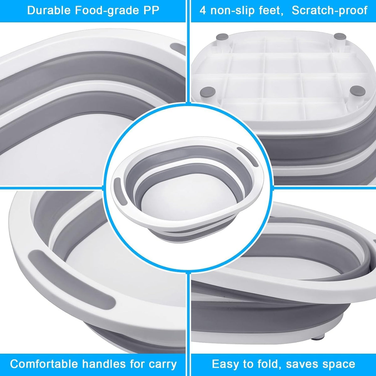 Collapsible 2-in-1 Wash Basin & Cutting Board (7.5L)