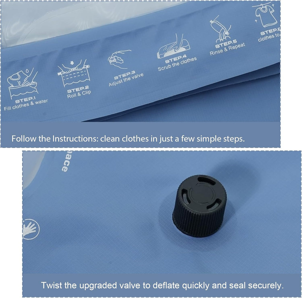 Portable Wash Bag – Manual Travel Washing Machine for Camping & Outdoor Laundry