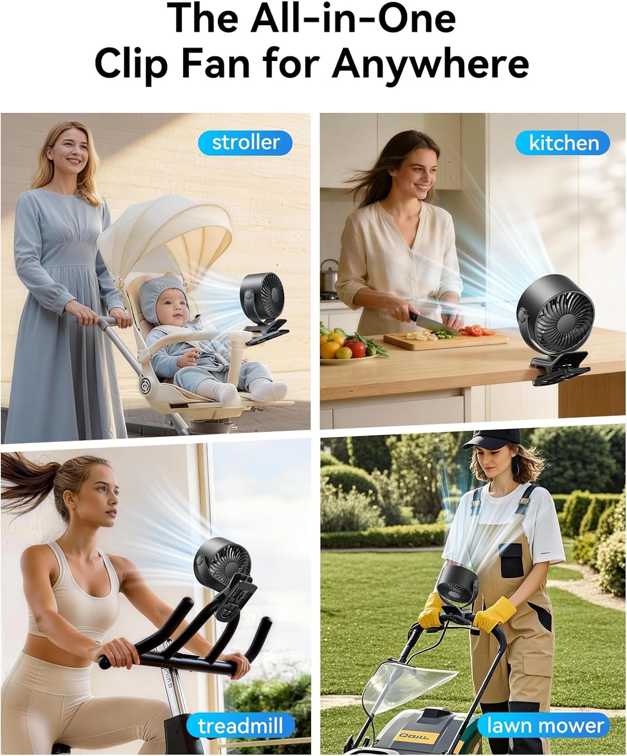 BreezeBuddy Rechargeable Car Seat Fan for Kids & Babies