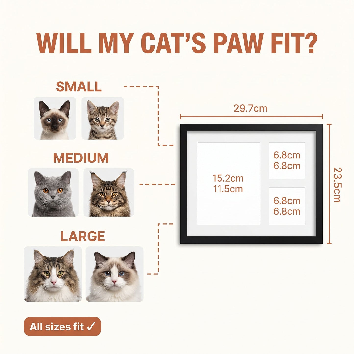 Pet Paw Print Memory Frame Kit