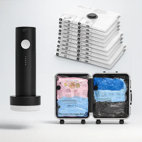Travel Compression Vacuum Bags with Pump Combo