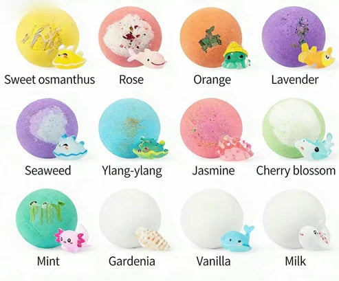 12-Piece Ocean Surprise Toy Bath Bomb Set