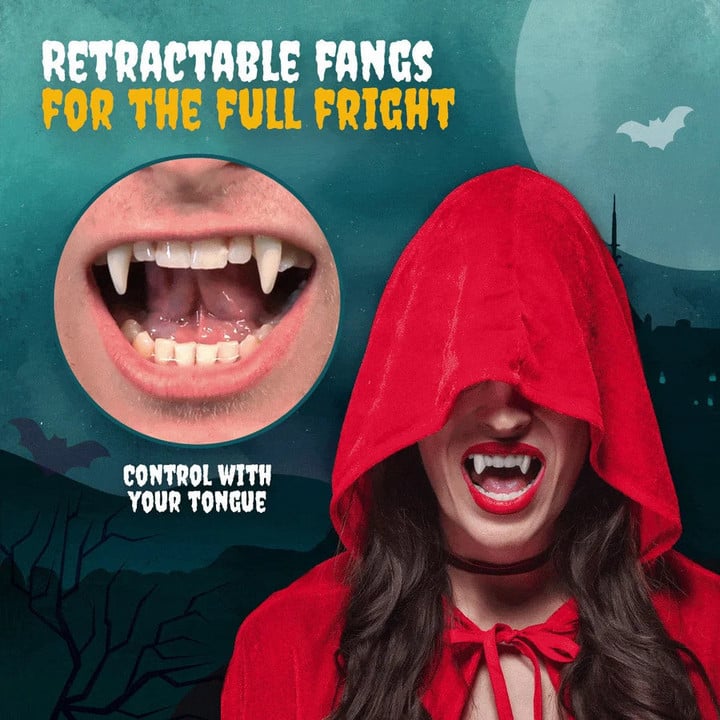 🎃Early Halloween 51% OFF - Retractable Halloween Vampire Fangs🧛♂️