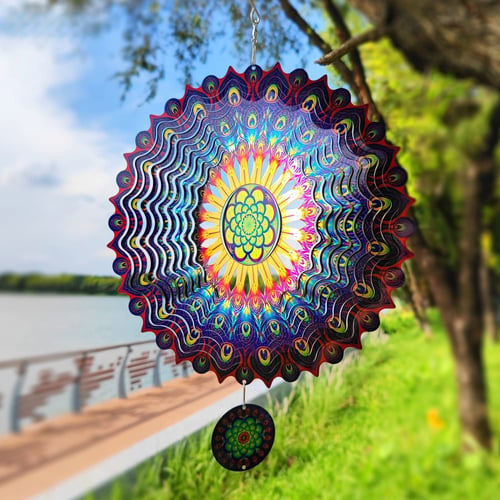 š„Stainless Steel Wind Spinner - Stunning 3D Effectš„