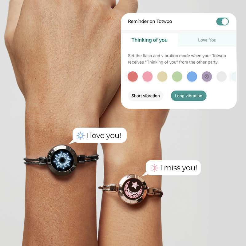 Sun&Moon Touch Bracelets with Snake Chain