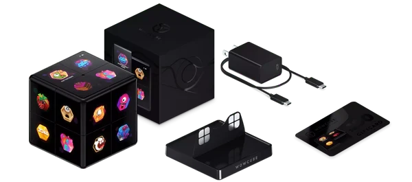 WOWCube Puzzle Gaming Console 40 Games and apps, STEM Certified Black Edition