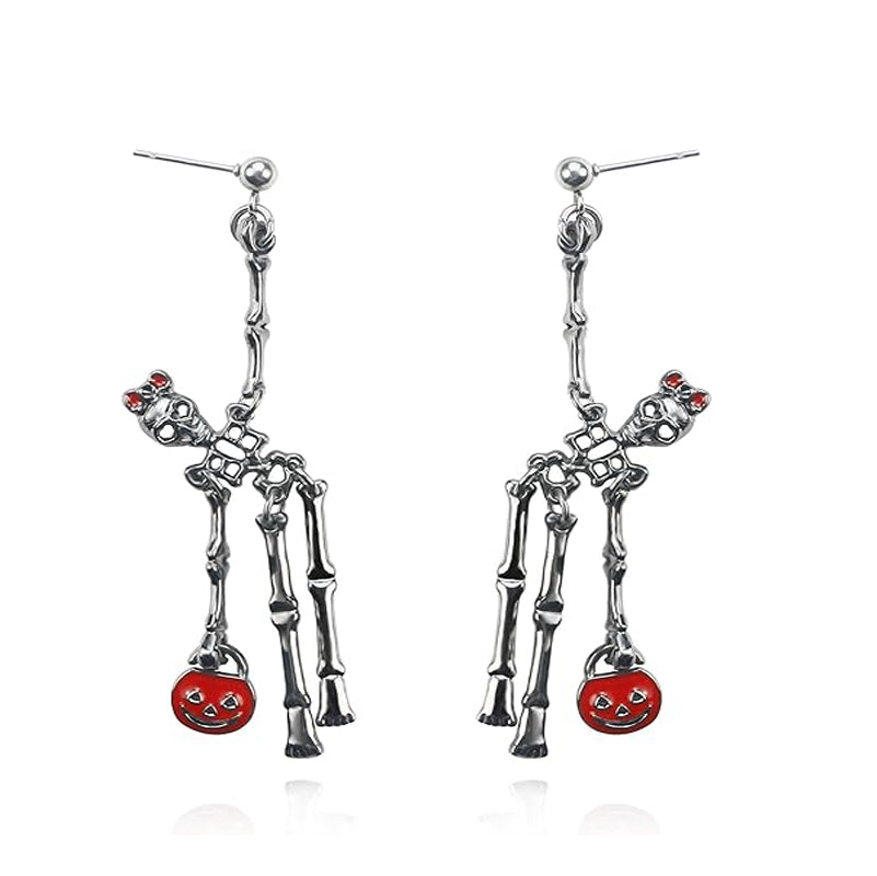 BoneBoo Dancing Skeleton Halloween Earrings