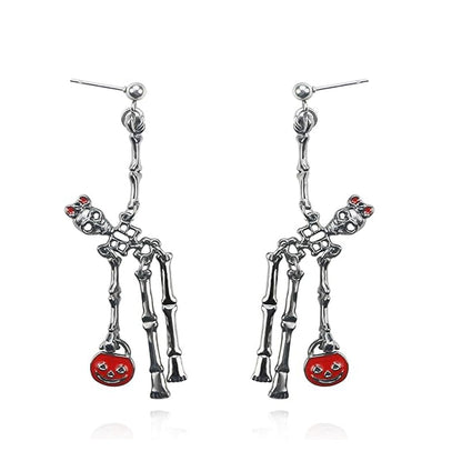 BoneBoo Dancing Skeleton Halloween Earrings