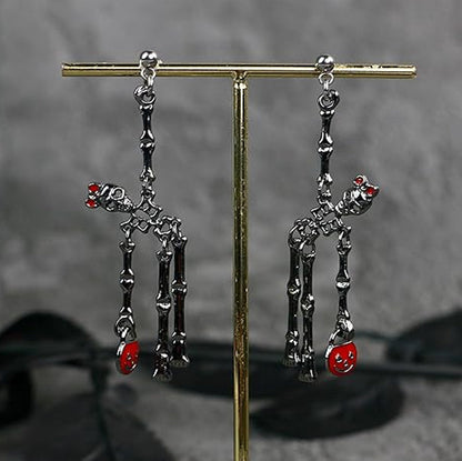BoneBoo Dancing Skeleton Halloween Earrings
