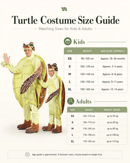 Turtle Time Matching Costume — Kids & Adults