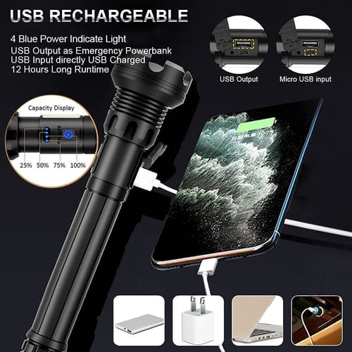 🎁 Last Day Promotion- SAVE 70% 🏠LED Rechargeable Tactical Laser Flashlight