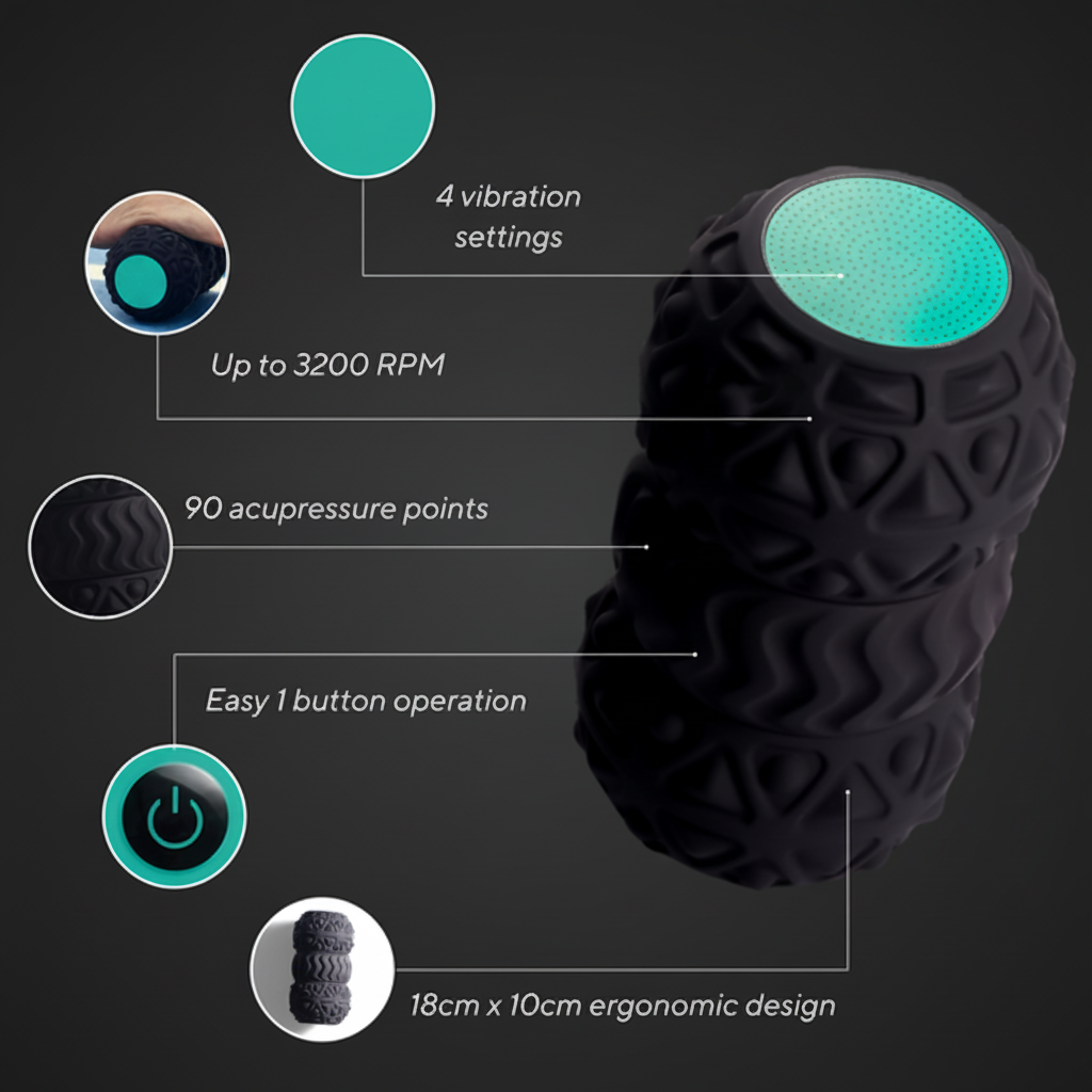 RecoverEase Vibrating Massage Roller