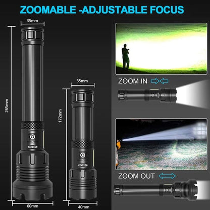 🎁 Last Day Promotion- SAVE 70% 🏠LED Rechargeable Tactical Laser Flashlight