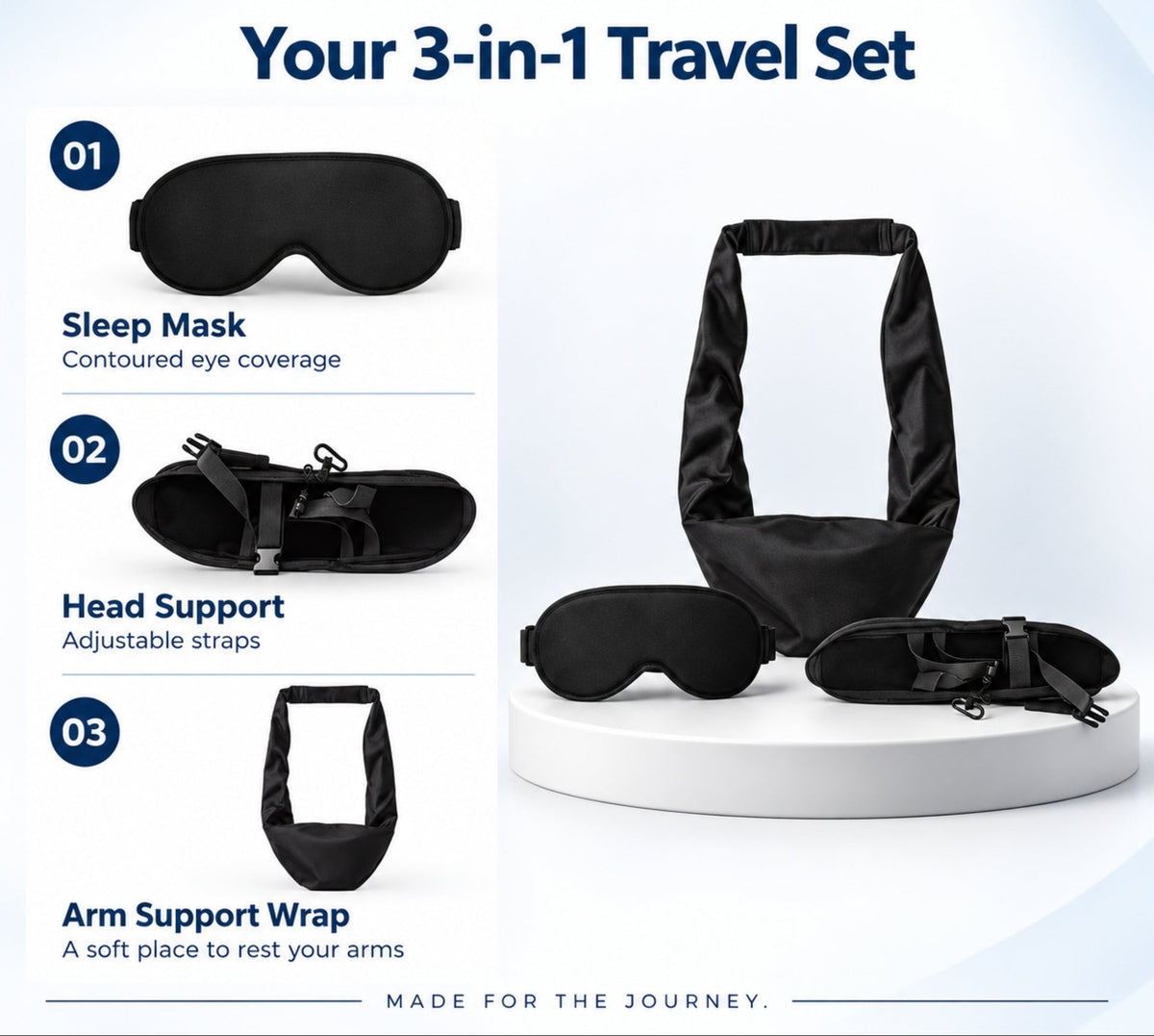 DriftEase 3-in-1 Travel Sleep Set
