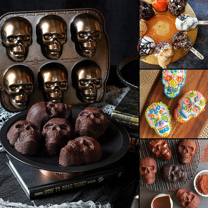 💀 Early Halloween Sale 50% OFF 🎃 3D Skull Mold - Aluminum Baking Pan