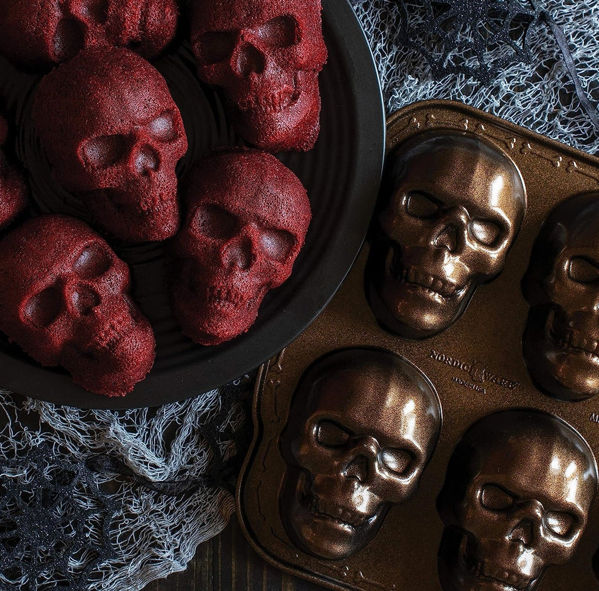 💀 Early Halloween Sale 50% OFF 🎃 3D Skull Mold - Aluminum Baking Pan