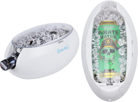 Instant Drink Chiller - Rapid Beverage Chiller for Cans 12 oz or 16 oz & Glass Bottles