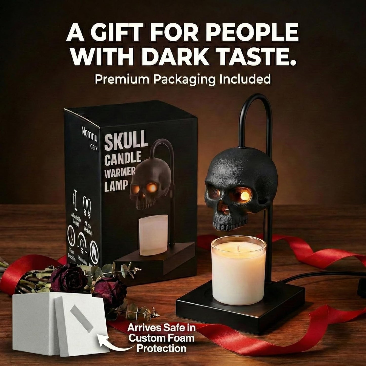 SkullGlow™ Gothic Candle Warmer Lamp