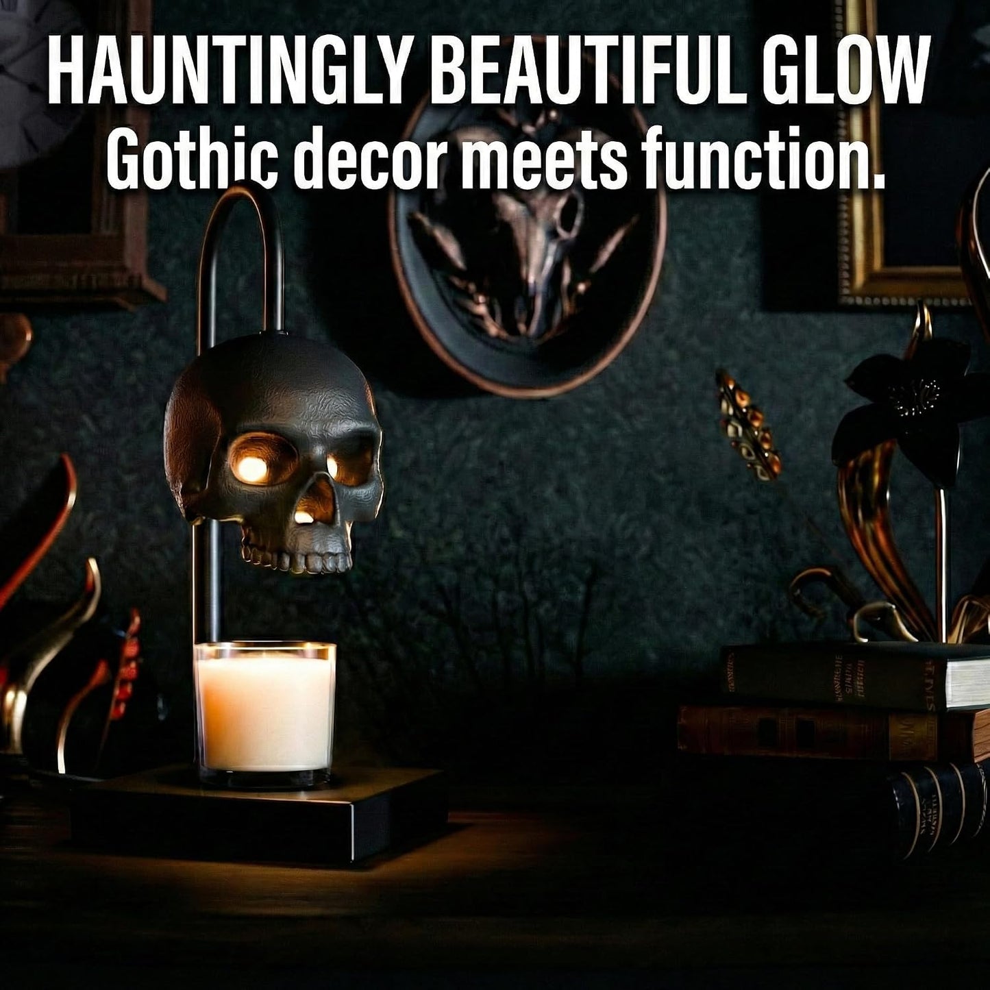 SkullGlow™ Gothic Candle Warmer Lamp
