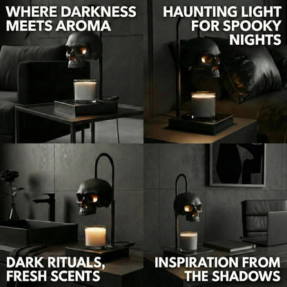 SkullGlow™ Gothic Candle Warmer Lamp