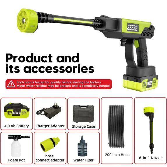 SEESE Cordless Pressure Washer (50% OFF TODAY) + Free Shipping