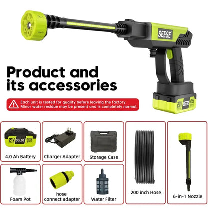 SEESE Cordless Pressure Washer (50% OFF TODAY) + Free Shipping