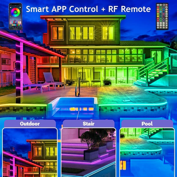 🎅 Early Christmas 50%OFF - Smart Rainbow LED Permanent Outdoor Light - Smartlight 🎁
