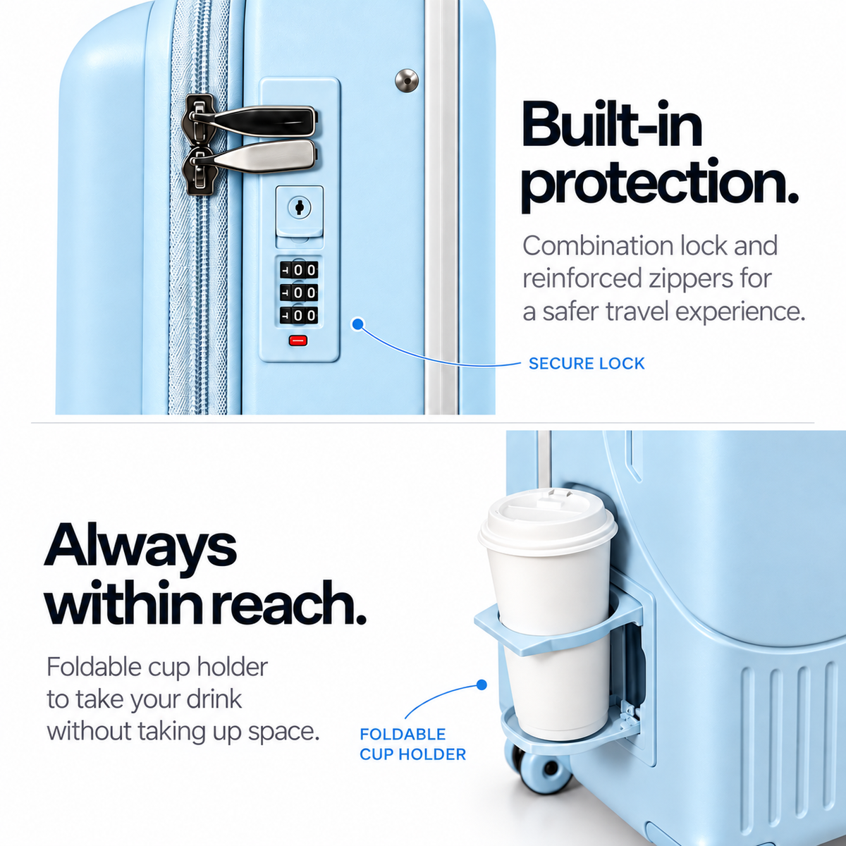 RoveNest 2-in-1 Travel Suitcase
