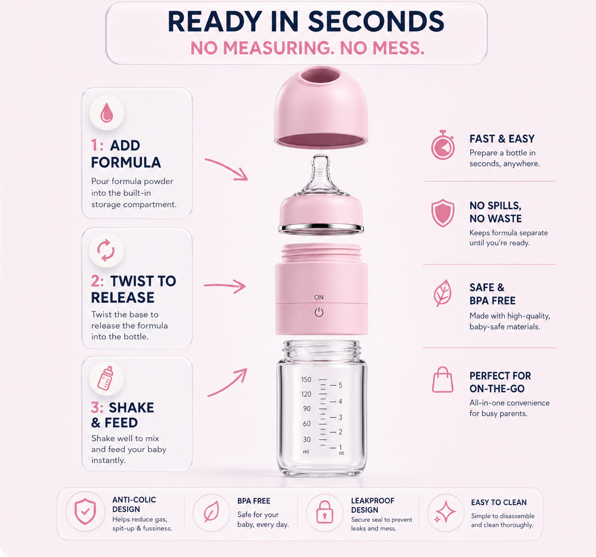 Baby Bottle with Formula Compartment