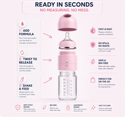 Baby Bottle with Formula Compartment