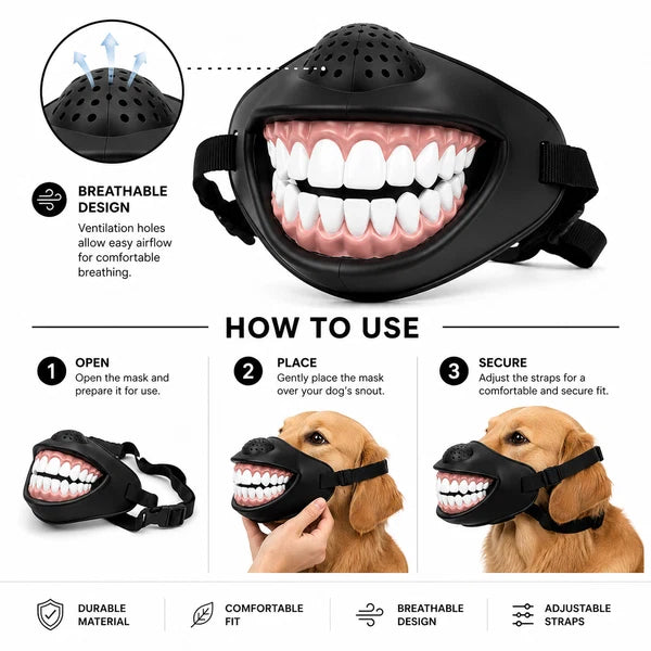 Funny Dog Smile Mask 🐶