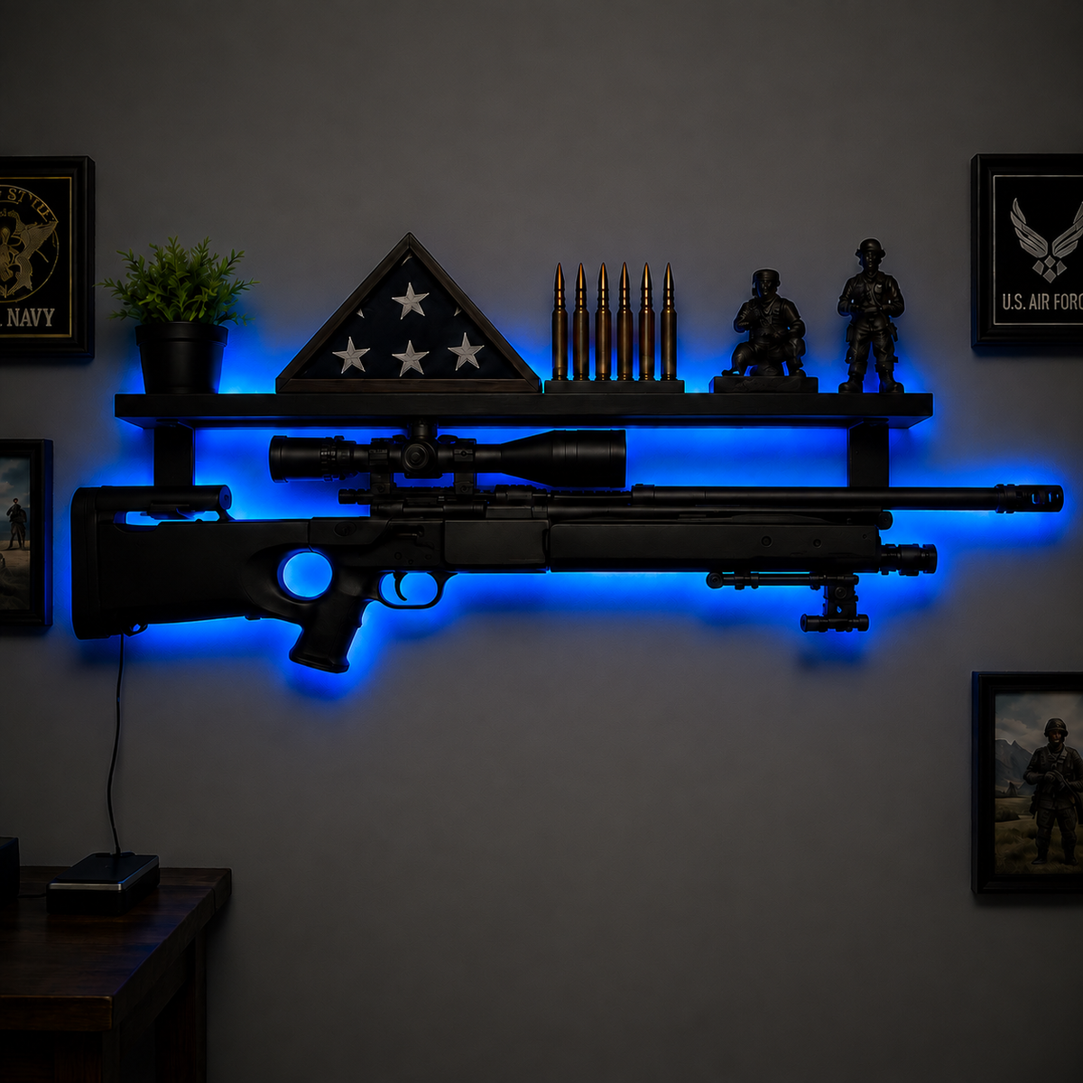 PatriotGlow LED Wall Shelf