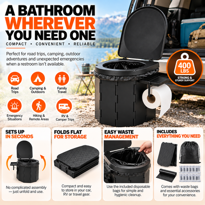 Foldable Travel Toilet 🚽