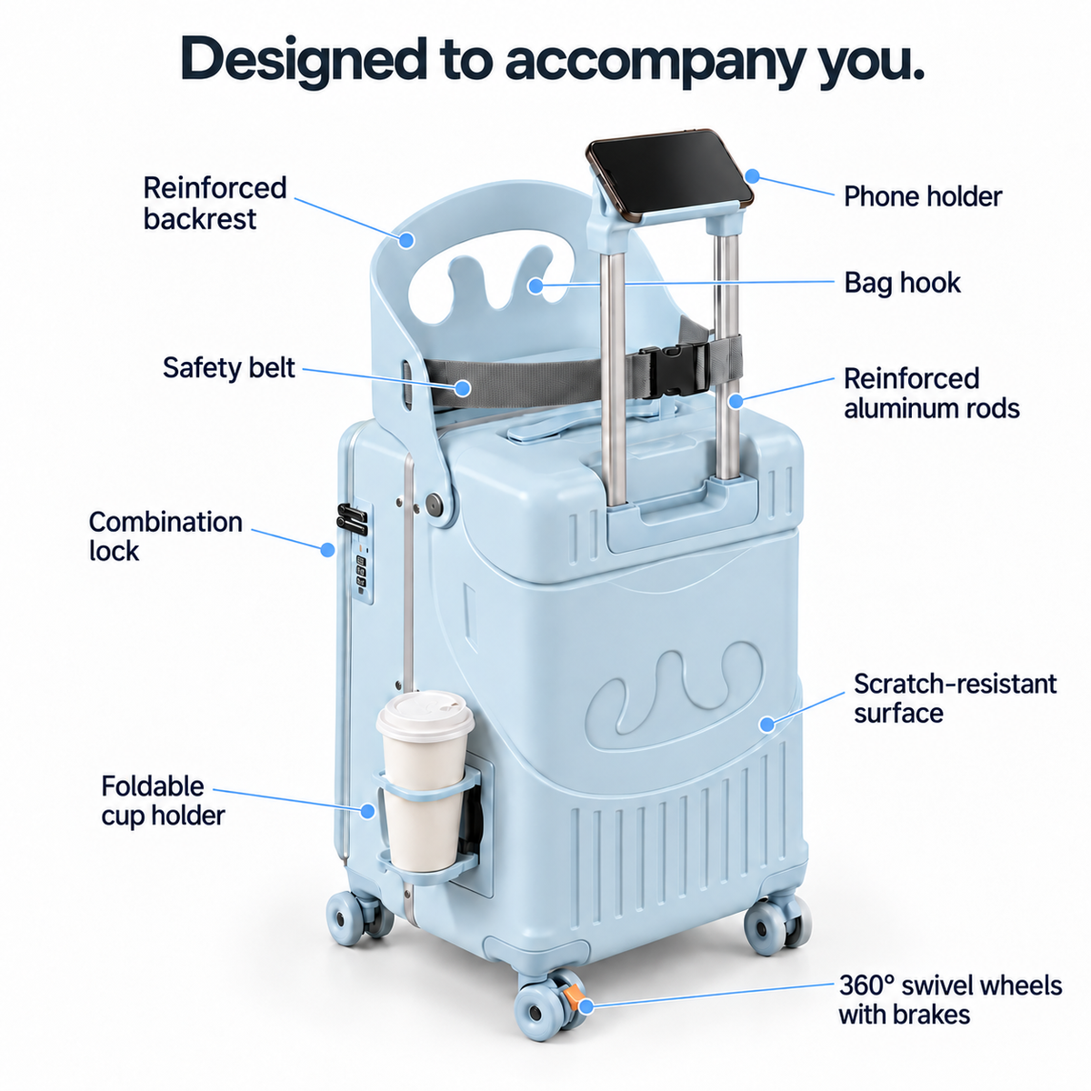 RoveNest 2-in-1 Travel Suitcase