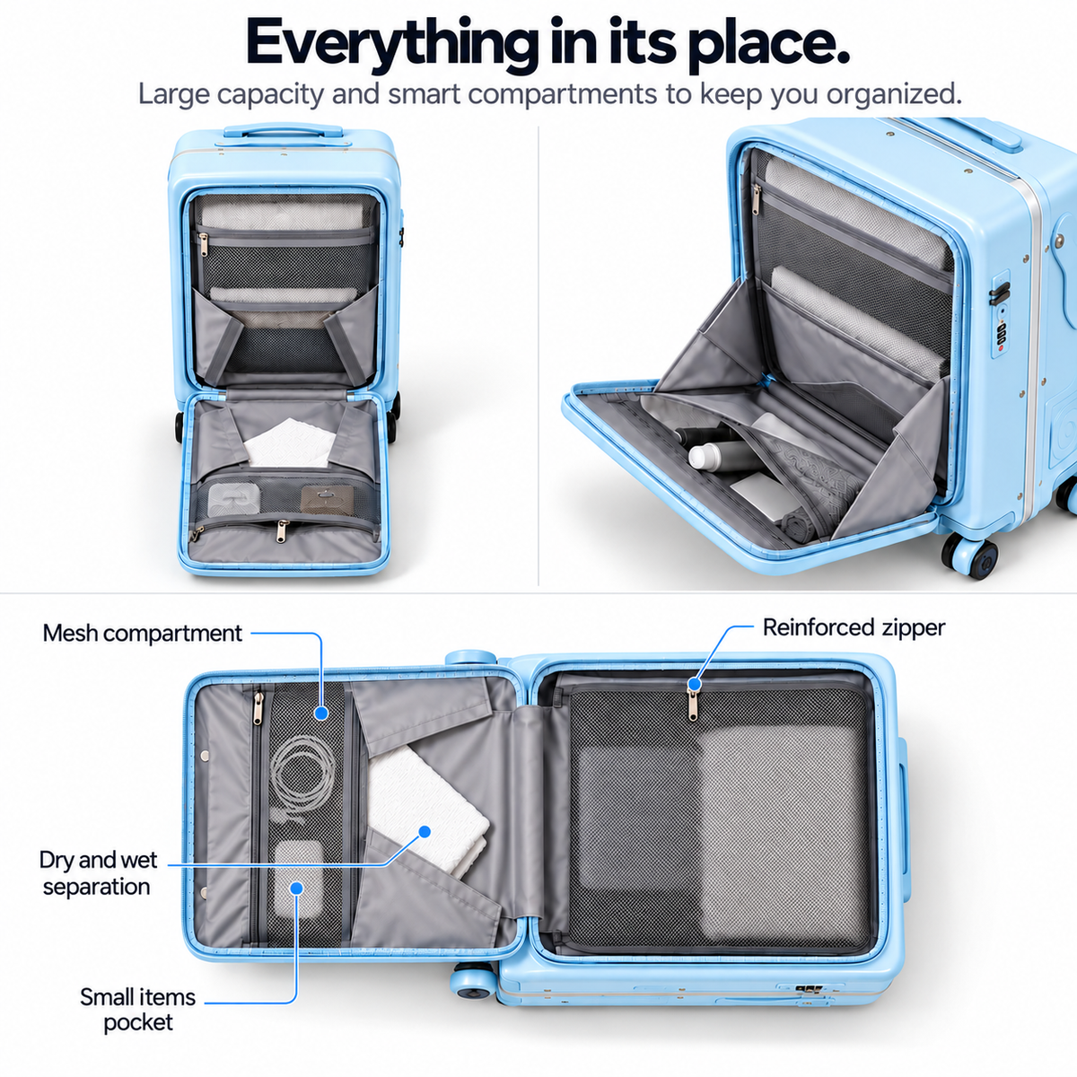 RoveNest 2-in-1 Travel Suitcase