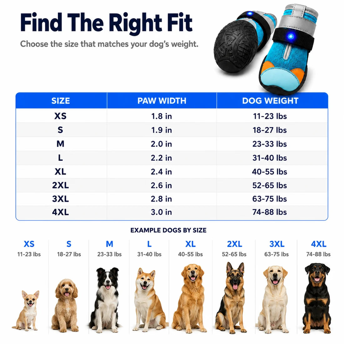 NightPaw LED Dog Adventure Boots