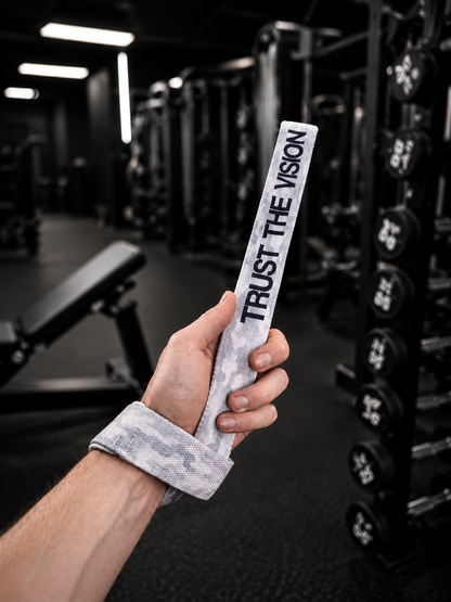 Trust the Vision | Self-Applying Gym Straps – Anti-Slip Weightlifting Straps with Padded Wrist Support