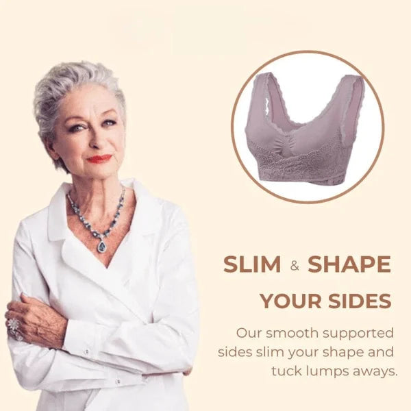 🏆LAST DAY SALE 50% OFF – Comfy Corset Bra Front Cross Side Buckle Lace Bras🎁