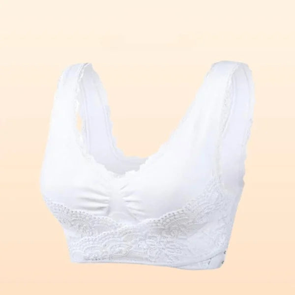 🏆LAST DAY SALE 50% OFF – Comfy Corset Bra Front Cross Side Buckle Lace Bras🎁