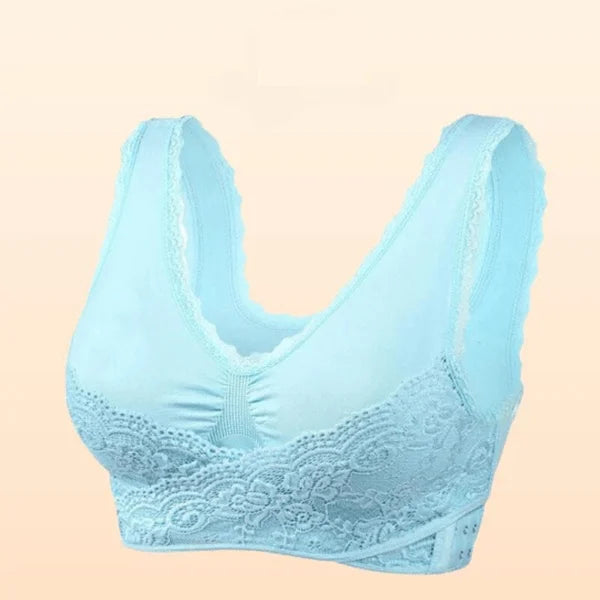 🏆LAST DAY SALE 50% OFF – Comfy Corset Bra Front Cross Side Buckle Lace Bras🎁