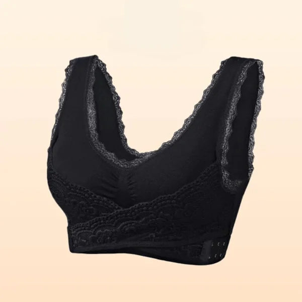 🏆LAST DAY SALE 50% OFF – Comfy Corset Bra Front Cross Side Buckle Lace Bras🎁