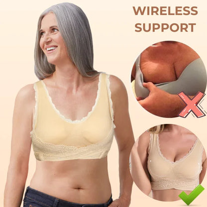🏆LAST DAY SALE 50% OFF – Comfy Corset Bra Front Cross Side Buckle Lace Bras🎁