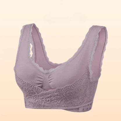 🏆LAST DAY SALE 50% OFF – Comfy Corset Bra Front Cross Side Buckle Lace Bras🎁