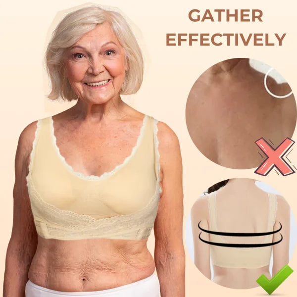 🏆LAST DAY SALE 50% OFF – Comfy Corset Bra Front Cross Side Buckle Lace Bras🎁