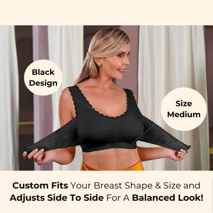 🏆LAST DAY SALE 50% OFF – Comfy Corset Bra Front Cross Side Buckle Lace Bras🎁