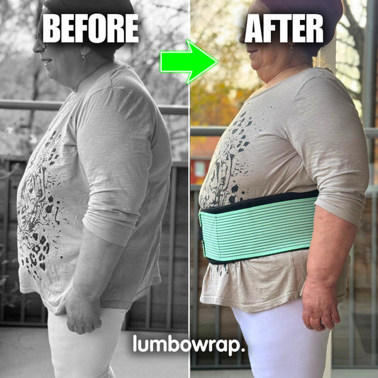 Lumbowrap® - The Complete Hip & Lower Back Wrap For Easier Walking & Standing (Spinal Stenosis, Sciatica, Lower Back Pain)