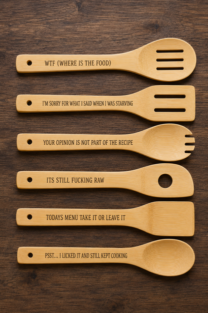 Sass & Serve 6-Piece Bamboo Kitchen Utensil Set