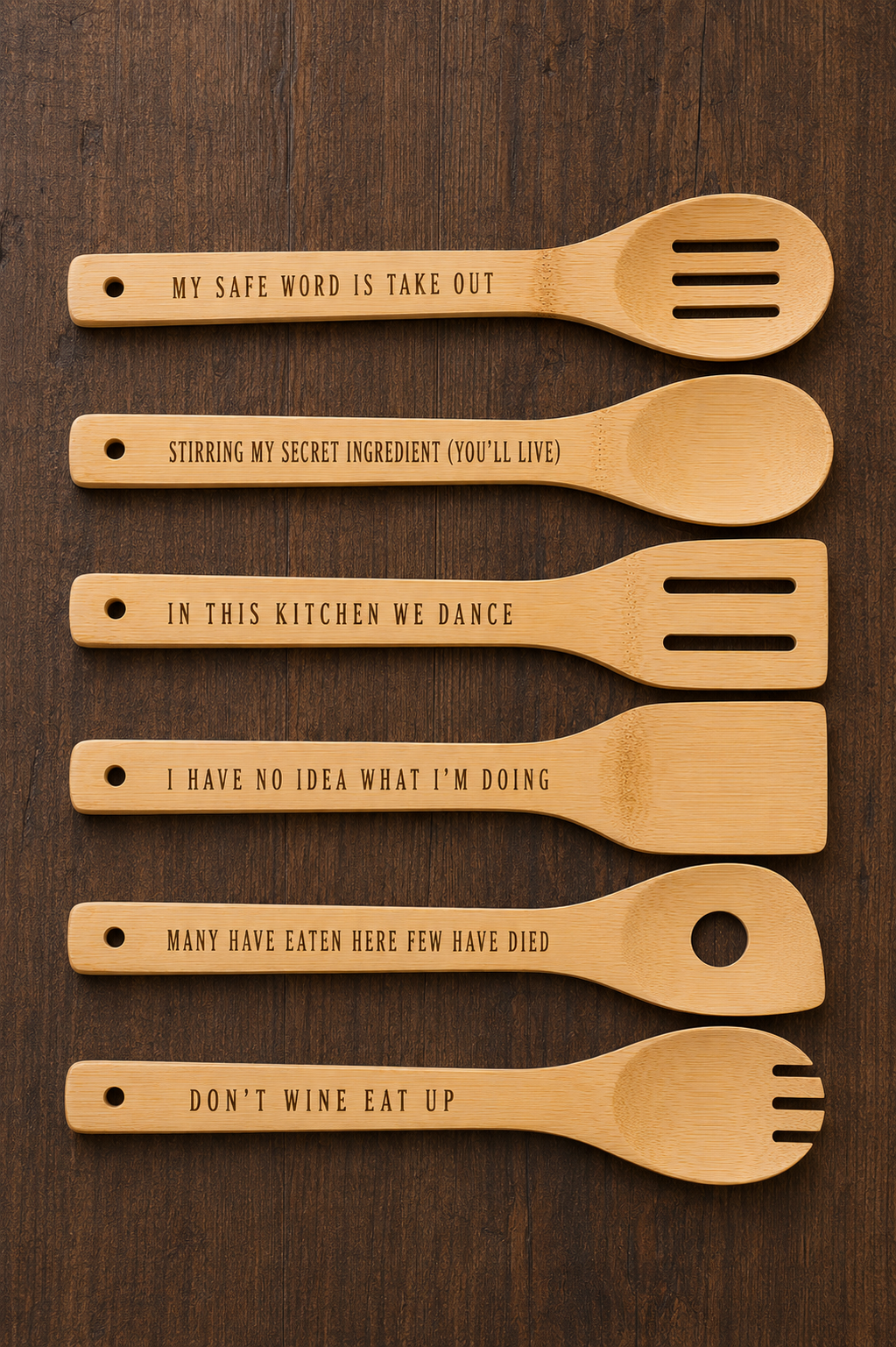 Sass & Serve 6-Piece Bamboo Kitchen Utensil Set
