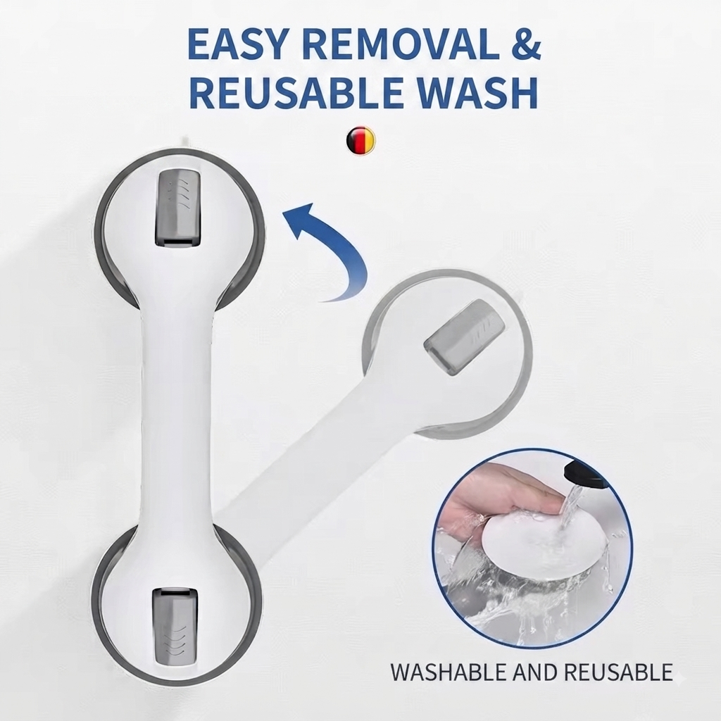 GripHaven – Non-Slip Suction Bathroom Support Handle | No-Drill Installation